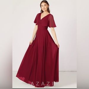 Azazie Pamela in Burgundy